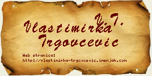 Vlastimirka Trgovčević vizit kartica
